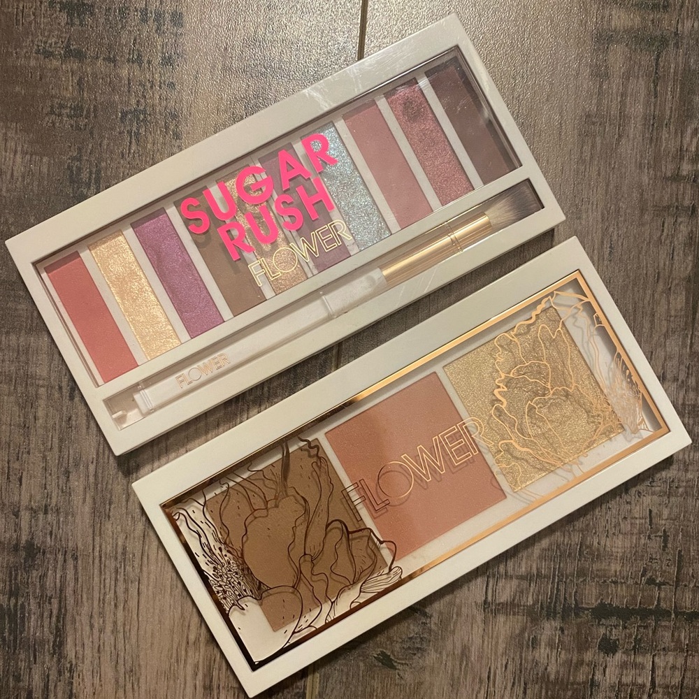 Flower Beauty Sugar Rush Eyeshadow Palette And Contouring Palette